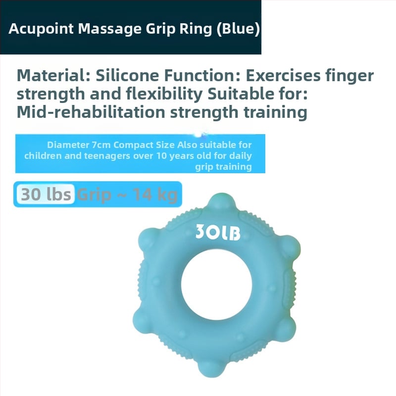 Rokas satvēriena treniņu lāpa pirkstu spēkam un muskuļu relaksācijai — ērkšķu masāžas lāpa, nav piepumpējama, piemērota bumbu spēlēm