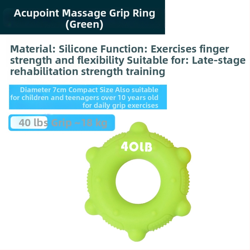 Rokas satvēriena treniņu lāpa pirkstu spēkam un muskuļu relaksācijai — ērkšķu masāžas lāpa, nav piepumpējama, piemērota bumbu spēlēm