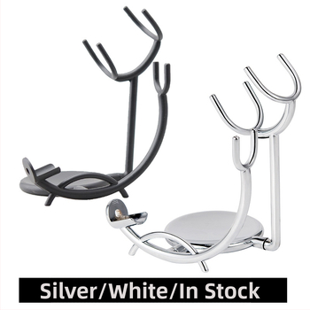 Държач за четка за бръснене — многофункционален, от железна сплав, с пяна четка и инструмент за контуриране на лицето