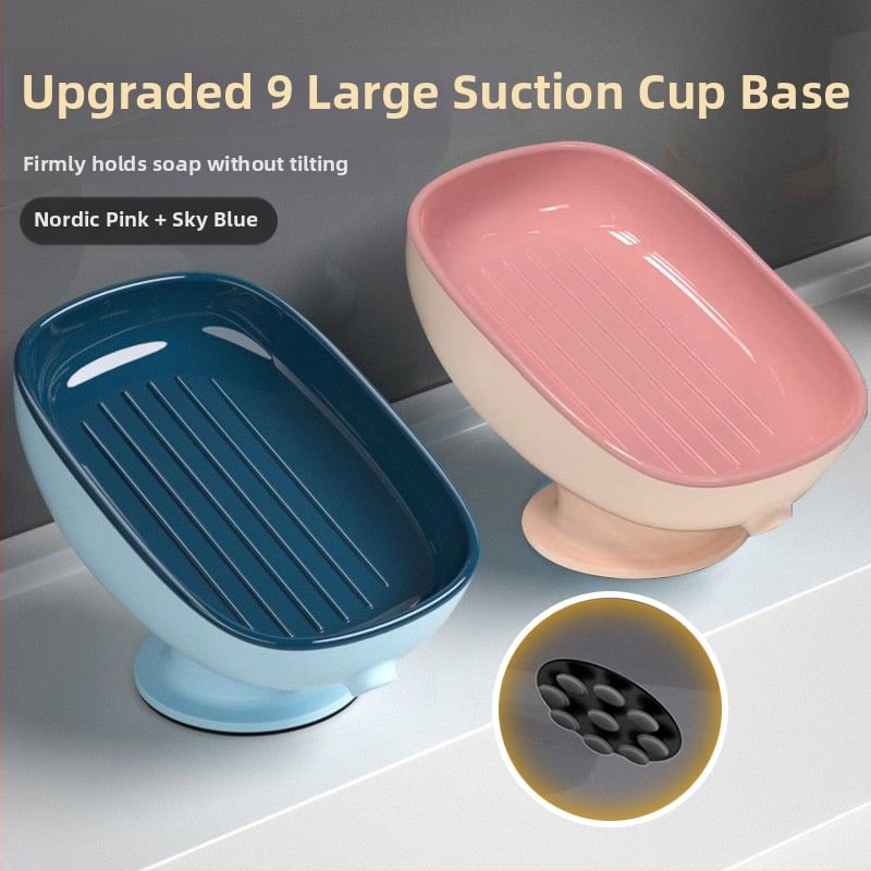 Ziepų laikiklis su siurbtuku, sieninis vonios organizatorius su drenažu, be gręžimo