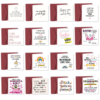 Αστεία ευχετήρια κάρτα με φάκελο от χαρτί με έγχρωμη εκτύπωση; κατάλληλη για γάμο, γενέθλια, Ημέρα του Αγίου Βαλεντίνου και άλλες περιστάσεις; απλό και μοντέρνο στυλ