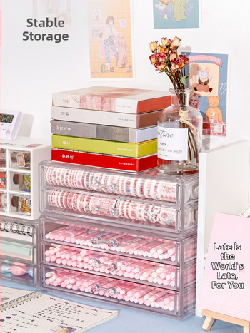 Πλαστικός οργανωτής γραφείου με 6 θήκες, χωρίς εγκατάσταση, θήκη στυλό για σχολικά είδη