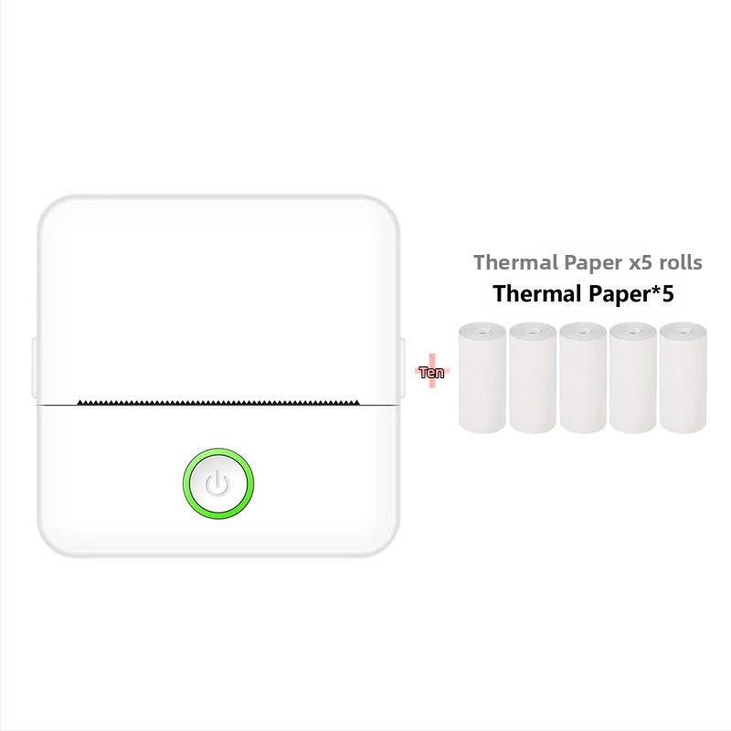 Μίνι φορητός θερμικός εκτυπωτής — USB διασύνδεση, θερμικό χαρτί 57x25 mm, ενσωματωμένη μπαταρία λιθίου, συμβατότητα Apple/Android