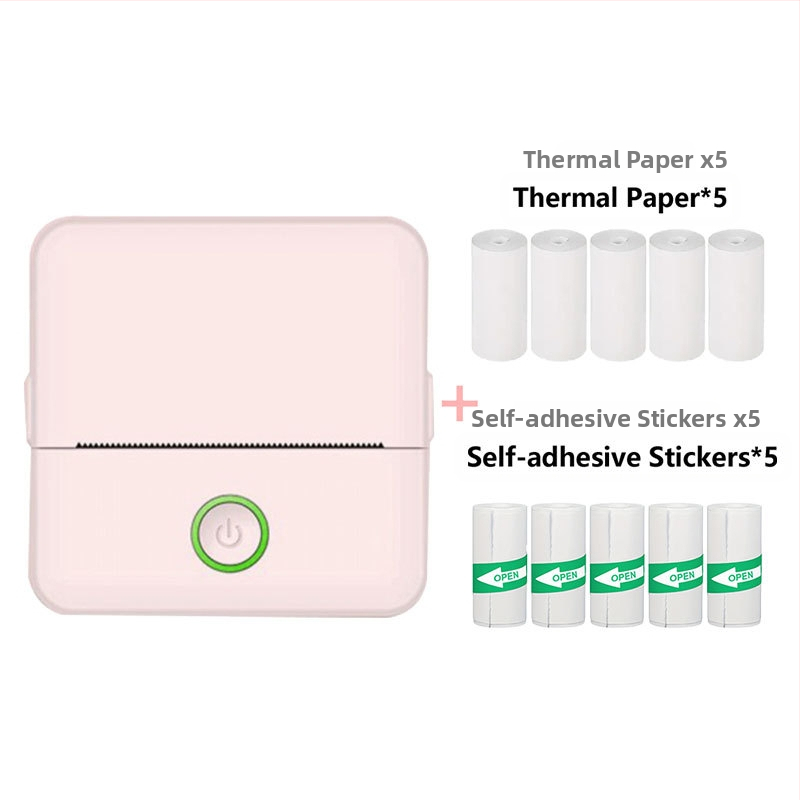 Μίνι φορητός θερμικός εκτυπωτής — USB διασύνδεση, θερμικό χαρτί 57x25 mm, ενσωματωμένη μπαταρία λιθίου, συμβατότητα Apple/Android