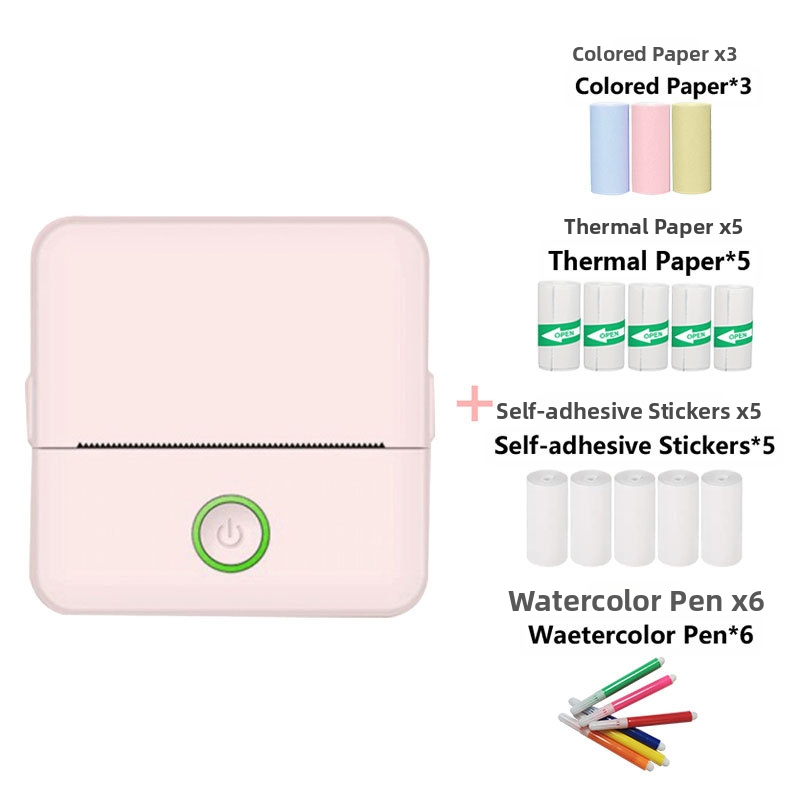 Μίνι φορητός θερμικός εκτυπωτής — USB διασύνδεση, θερμικό χαρτί 57x25 mm, ενσωματωμένη μπαταρία λιθίου, συμβατότητα Apple/Android