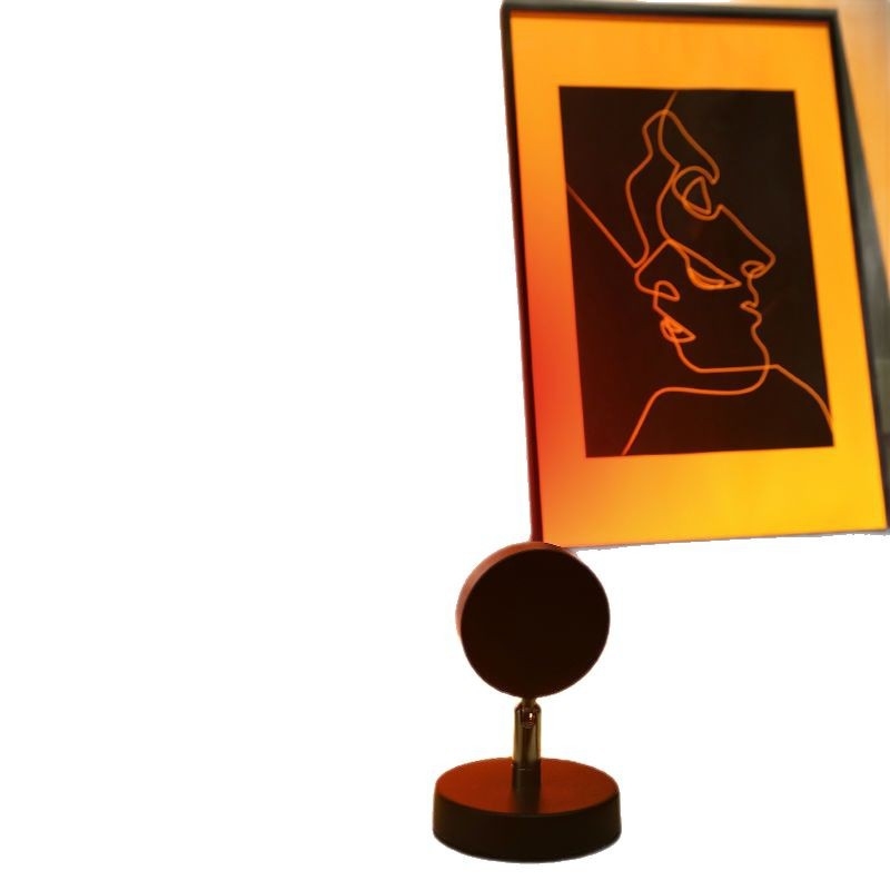 Naktinė lemputė su stiklo gaubteliu, įmontuota baterija, DIY funkcija, paprastas modernus geometrinis 3D dizainas, įtampa iki 36V