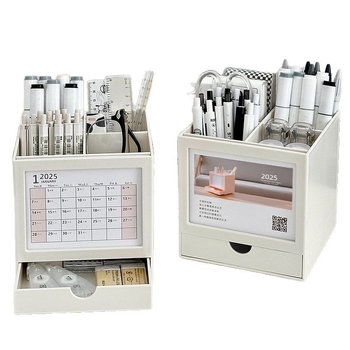 Rašiklių organizatorius su pasukamu laikikliu, kvadratinė forma, modelis 985, medžiaga: šilkinė gėlė, tinkamas kaip dovana naujajam namui