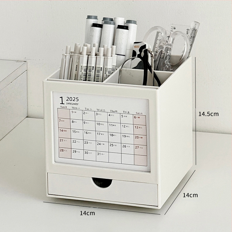 Rašiklių organizatorius su pasukamu laikikliu, kvadratinė forma, modelis 985, medžiaga: šilkinė gėlė, tinkamas kaip dovana naujajam namui