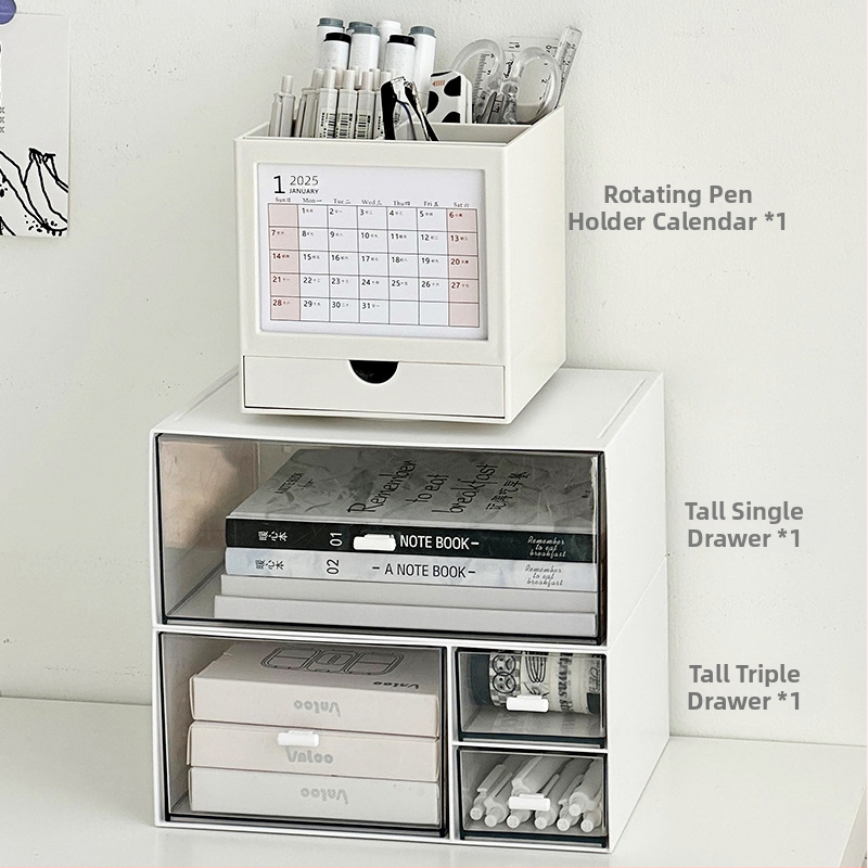 Rašiklių organizatorius su pasukamu laikikliu, kvadratinė forma, modelis 985, medžiaga: šilkinė gėlė, tinkamas kaip dovana naujajam namui