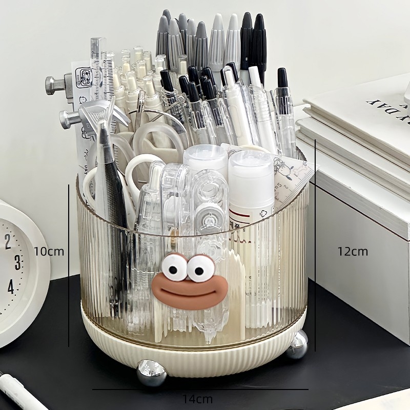 Rašiklių organizatorius su pasukamu laikikliu, kvadratinė forma, modelis 985, medžiaga: šilkinė gėlė, tinkamas kaip dovana naujajam namui