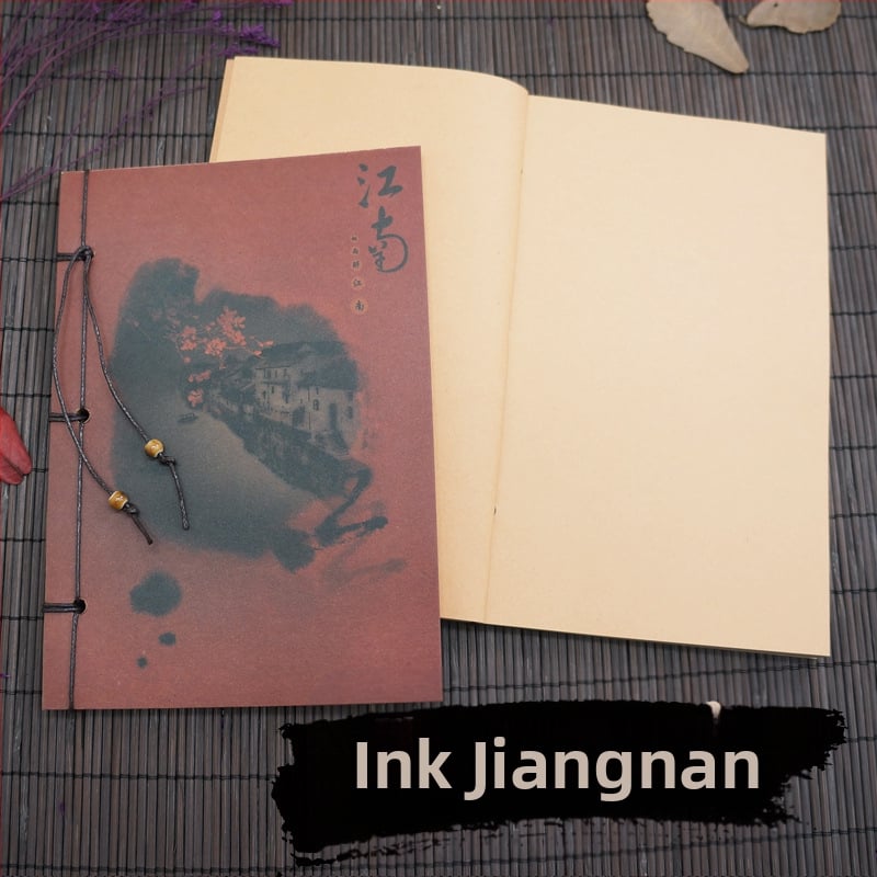 Ημερολόγιο Suiyue Square | Kraft χαρτί | χειροποίητο δέσιμο με νήμα | ρετρό νοσταλγίας στυλ | βάρος χαρτιού 80