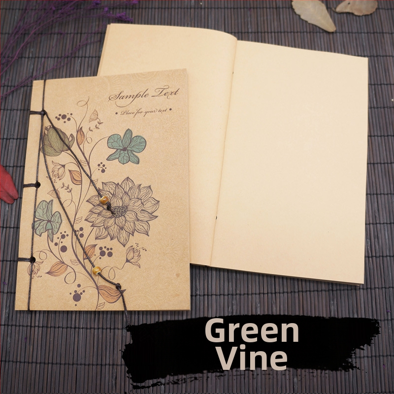 Ημερολόγιο Suiyue Square | Kraft χαρτί | χειροποίητο δέσιμο με νήμα | ρετρό νοσταλγίας στυλ | βάρος χαρτιού 80