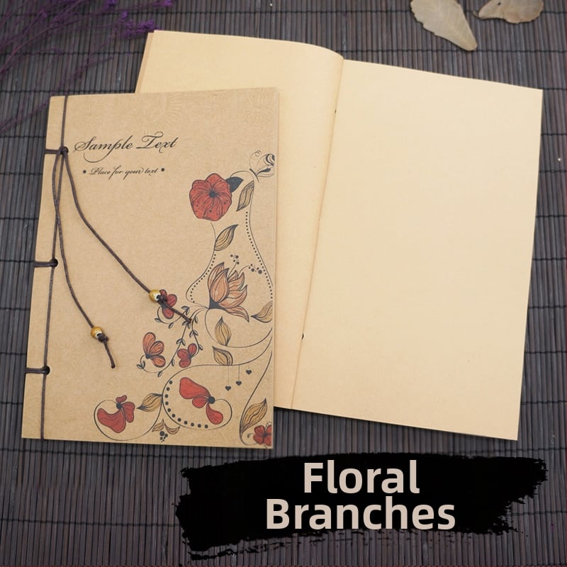 Ημερολόγιο Suiyue Square | Kraft χαρτί | χειροποίητο δέσιμο με νήμα | ρετρό νοσταλγίας στυλ | βάρος χαρτιού 80