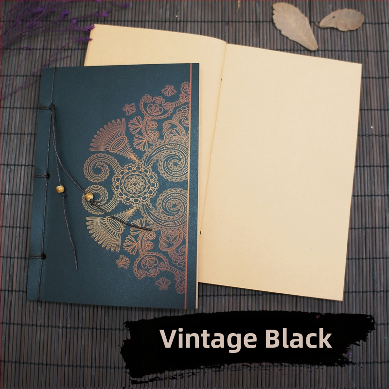 Ημερολόγιο Suiyue Square | Kraft χαρτί | χειροποίητο δέσιμο με νήμα | ρετρό νοσταλγίας στυλ | βάρος χαρτιού 80