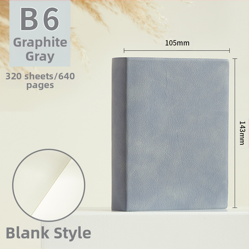 Notebook από τη Longe/Langjie με κάλυμμα PU, δέσιμο γραμμικό, Dowling χαρτί 80 g/m², 640 σελίδες, στυλ γραφείου