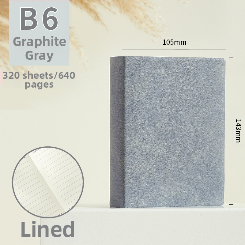 Notebook από τη Longe/Langjie με κάλυμμα PU, δέσιμο γραμμικό, Dowling χαρτί 80 g/m², 640 σελίδες, στυλ γραφείου