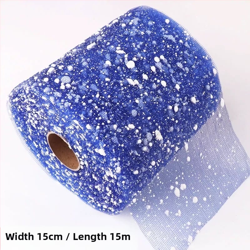 Ziedu režģa auduma lente dekorēšanai un pušķu iesaiņošanai (Materiāls: režģa audums; Kategorija: vietas dekorēšanas rekvizīti; Materiāla tips: lente, ziedu turētājs; Piemērojamas lietošanas jomas: Ziemassvētku dekori, dāvanu iesaiņošana, kāzas, ziedu iesai