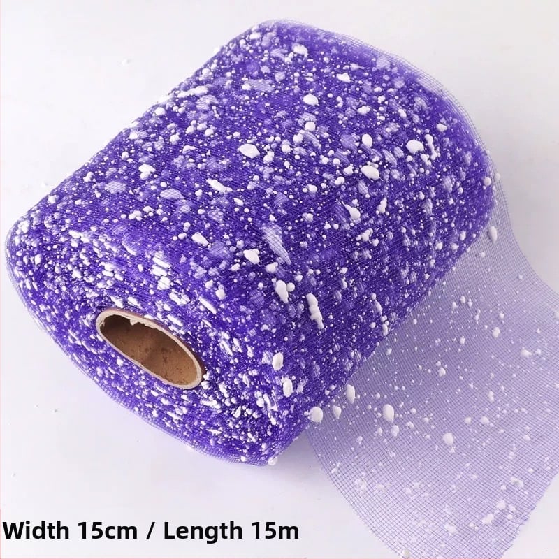 Ziedu režģa auduma lente dekorēšanai un pušķu iesaiņošanai (Materiāls: režģa audums; Kategorija: vietas dekorēšanas rekvizīti; Materiāla tips: lente, ziedu turētājs; Piemērojamas lietošanas jomas: Ziemassvētku dekori, dāvanu iesaiņošana, kāzas, ziedu iesai