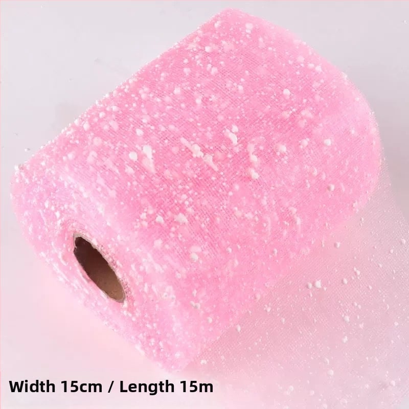 Ziedu režģa auduma lente dekorēšanai un pušķu iesaiņošanai (Materiāls: režģa audums; Kategorija: vietas dekorēšanas rekvizīti; Materiāla tips: lente, ziedu turētājs; Piemērojamas lietošanas jomas: Ziemassvētku dekori, dāvanu iesaiņošana, kāzas, ziedu iesai