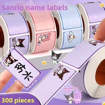 JZXMT-001KMY Rankraštinė vardų lipdukas, ruloninė lipdukinė etiketė klasei, 300 lipdukų puslapyje