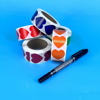 Καρδιά αυτοκόλλητα για φακέλους DIY – πολύχρωμα, υλικό: πλάκα χαλκού με αυτοκόλλητο, ισχυρή κόλλα, πάχος 0,08, εφελκυστική αντοχή 100, μακροπρόθεσμη θερμοκρασιακή ανθεκτικότητα 40