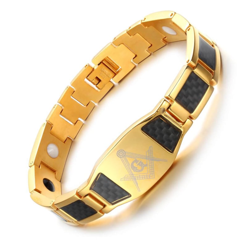 Narukvica od titan čelika s poliranim završnim slojem, muški geometrijski dizajn, dekorativno