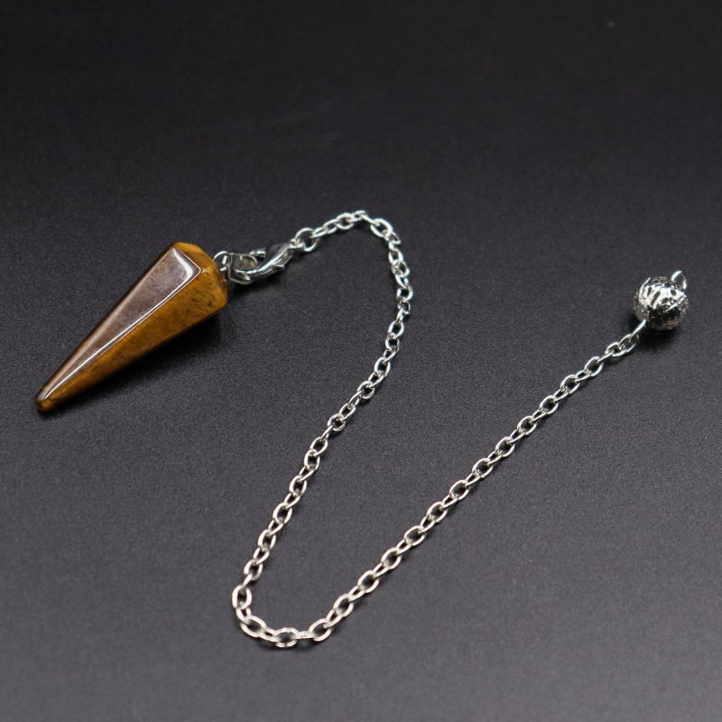 Κολιέ γεωμετρικού κρυσταλλικού κρεμαστού: αμέθιστος, Powder Crystal και κρύσταλλος; γυαλιστερό φινίρισμα