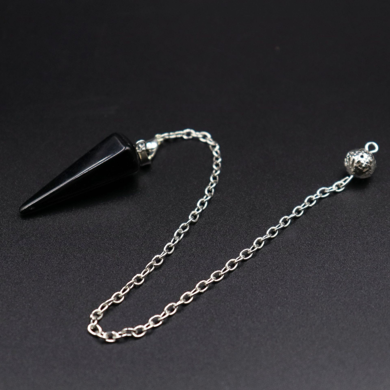 Κολιέ γεωμετρικού κρυσταλλικού κρεμαστού: αμέθιστος, Powder Crystal και κρύσταλλος; γυαλιστερό φινίρισμα