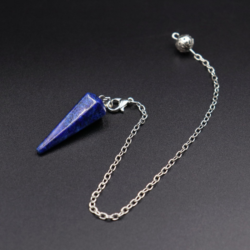 Κολιέ γεωμετρικού κρυσταλλικού κρεμαστού: αμέθιστος, Powder Crystal και κρύσταλλος; γυαλιστερό φινίρισμα