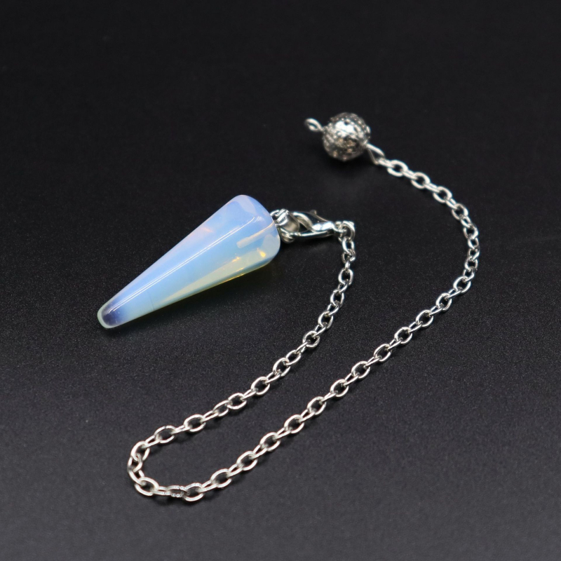 Κολιέ γεωμετρικού κρυσταλλικού κρεμαστού: αμέθιστος, Powder Crystal και κρύσταλλος; γυαλιστερό φινίρισμα