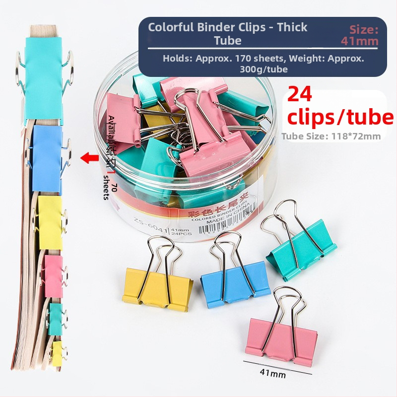 Alive Metāla Garais Klipsis – Biroja Klips, Iepakojums: Biezs Cilindrs / Plāns Caurule