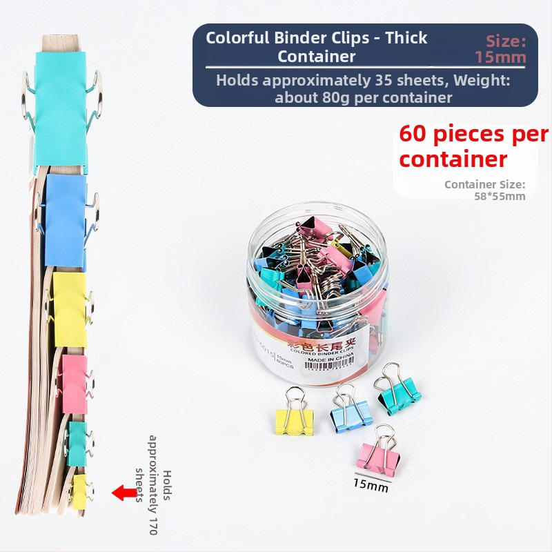 Alive Metāla Garais Klipsis – Biroja Klips, Iepakojums: Biezs Cilindrs / Plāns Caurule