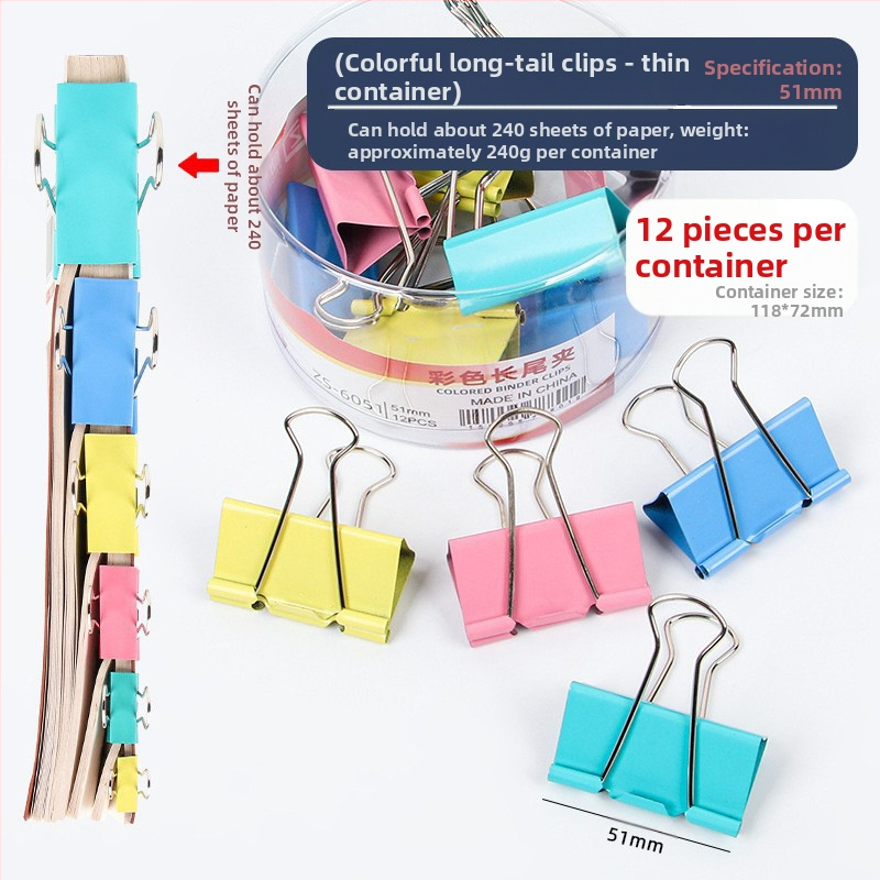 Alive Metāla Garais Klipsis – Biroja Klips, Iepakojums: Biezs Cilindrs / Plāns Caurule