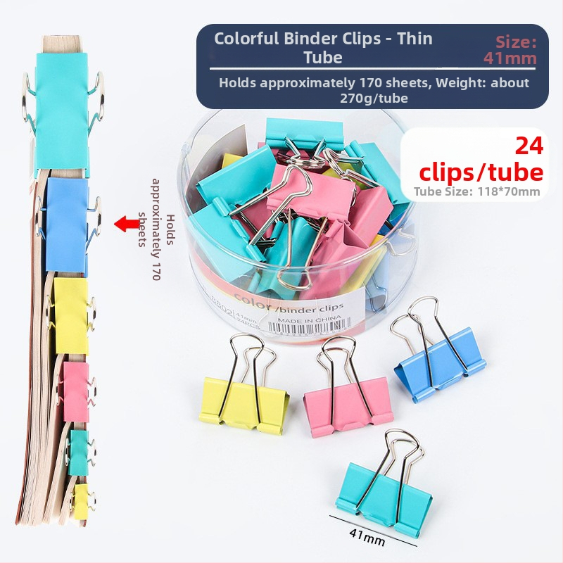 Alive Metāla Garais Klipsis – Biroja Klips, Iepakojums: Biezs Cilindrs / Plāns Caurule