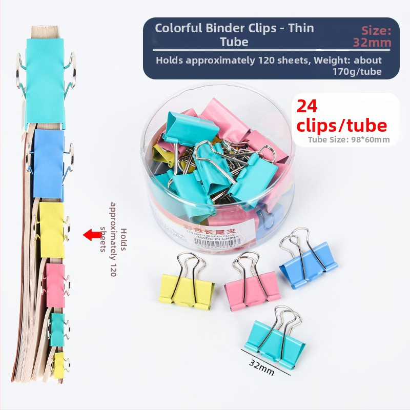 Alive Metāla Garais Klipsis – Biroja Klips, Iepakojums: Biezs Cilindrs / Plāns Caurule