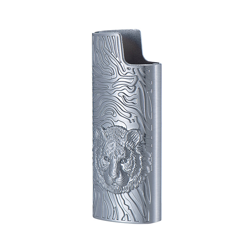 YF922-J5 μεταλλικός αναπτήρας με βουτάνιο, ανάγλυφος σχεδιασμός τίγρης, προσαρμόσιμος