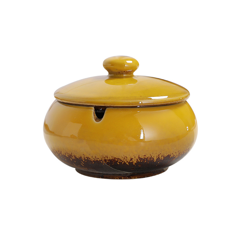 Keraminė peleninė su gaubčiu, šiaurietiško stiliaus, Saint lia prekės ženklas, kilmė Dehua, aukštos kokybės dekoratyvinė peleninė svetainei, biurui ar viešbučio fojė