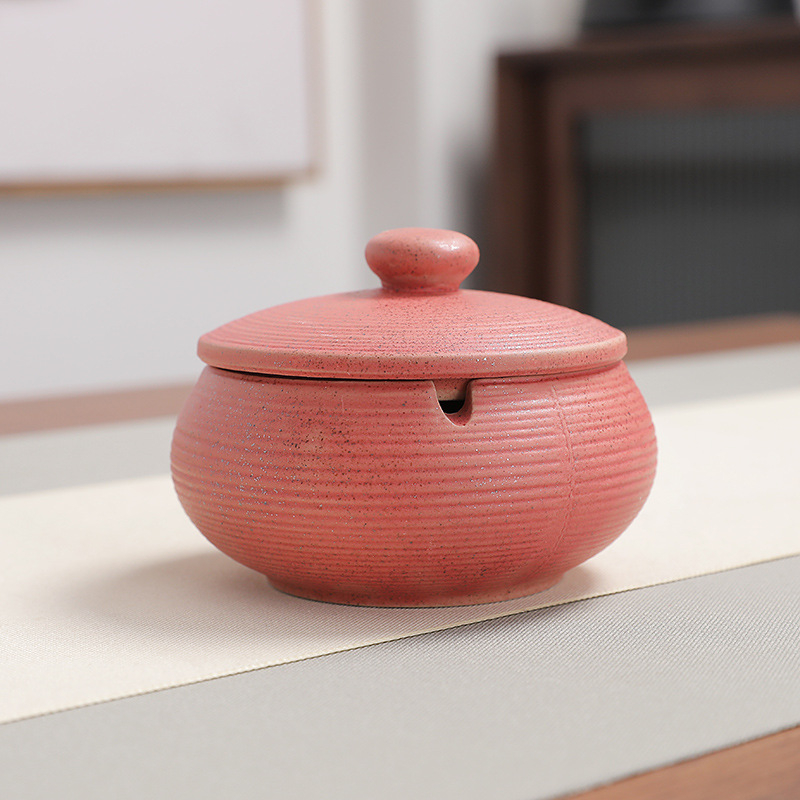 Keraminė peleninė su gaubčiu, šiaurietiško stiliaus, Saint lia prekės ženklas, kilmė Dehua, aukštos kokybės dekoratyvinė peleninė svetainei, biurui ar viešbučio fojė