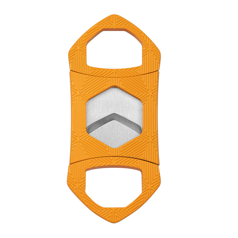 Κοπτήρας πούρων με διπλό κόφτη, εξάγωνη λεπίδα, φορητός μεταλλικός σχεδιασμός (Υλικό: Μέταλλο; Λεπίδα: Κράμα Ψευδαργύρου + Ανοξείδωτο Ατσάλι; Επιφάνεια: Ηλεκτροπλακίωση; Χειροκίνητο: Ναι)