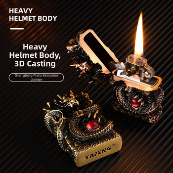 Αναπτήρας κηροζίνης με μεταλλικό σώμα, επαναχρησιμοποιούμενος, μοντέρνο μινιμαλιστικό στυλ, χωρίς προστασία από τον άνεμο