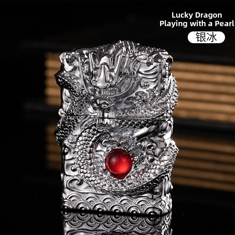 Αναπτήρας κηροζίνης με μεταλλικό σώμα, επαναχρησιμοποιούμενος, μοντέρνο μινιμαλιστικό στυλ, χωρίς προστασία από τον άνεμο