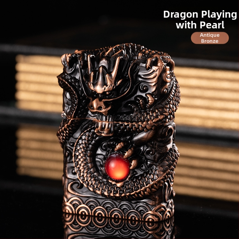 Αναπτήρας κηροζίνης με μεταλλικό σώμα, επαναχρησιμοποιούμενος, μοντέρνο μινιμαλιστικό στυλ, χωρίς προστασία από τον άνεμο