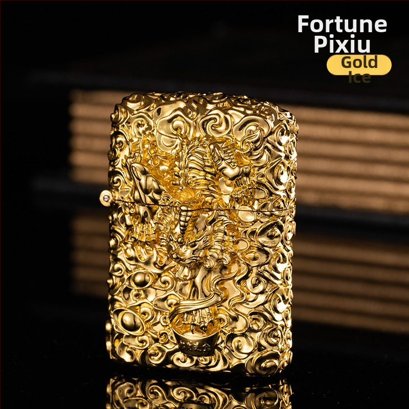 Αναπτήρας κηροζίνης με μεταλλικό σώμα, επαναχρησιμοποιούμενος, μοντέρνο μινιμαλιστικό στυλ, χωρίς προστασία από τον άνεμο