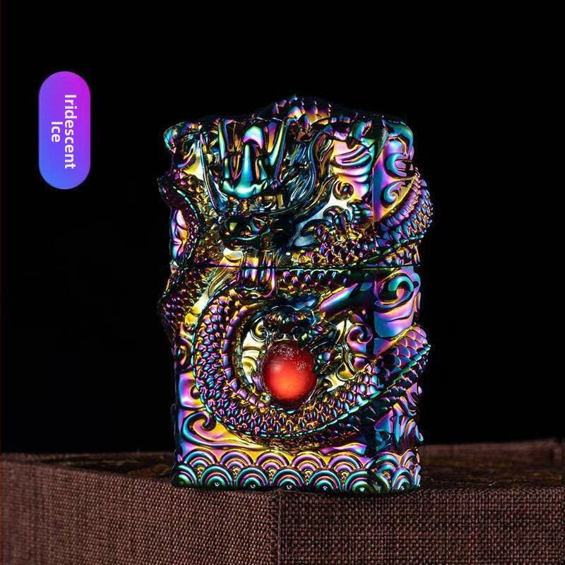 Αναπτήρας κηροζίνης με μεταλλικό σώμα, επαναχρησιμοποιούμενος, μοντέρνο μινιμαλιστικό στυλ, χωρίς προστασία από τον άνεμο