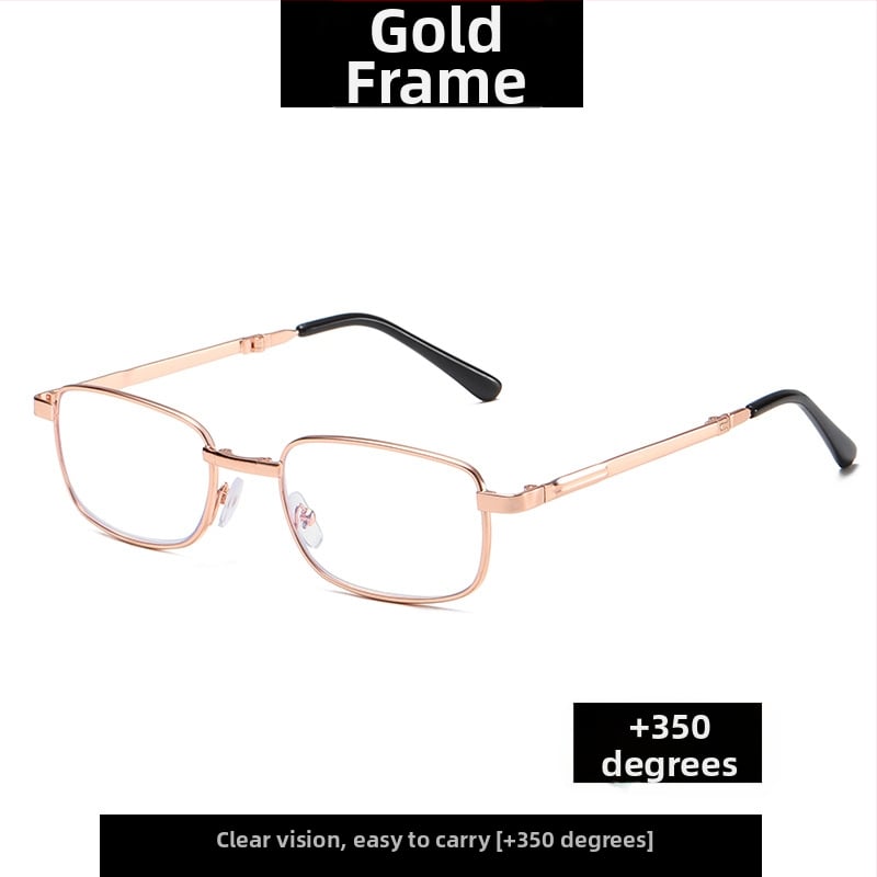 Unisex skaitymo akiniai, sulankstomi, anti-mėlynos šviesos, HD lęšiai iš dervos, metalinis rėmas