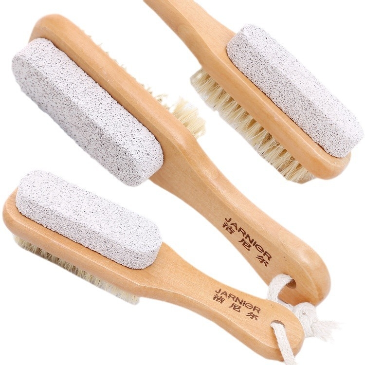 Σετ λίθων μασάζ ποδιών από ασβεστόλιθο με πέτρα σε σχήμα σταγόνας και διπλής όψης βούρτσα - 240 τεμάχια