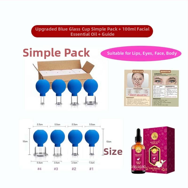 Set za cupping lica sa staklenim čašama, Pat le, 24 kom, 50 g po kom, prilagodljivo