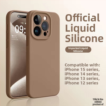 Защитен калъф от течен силикон за iPhone 12 Pro / 12 Pro Max / 13 Pro Max – мек допир, висок клас, удароустойчив, анти отпечатъци