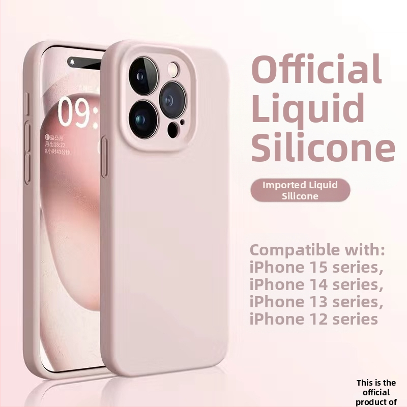 Pouzdro z tekutého silikónu pre iPhone 14, príjemné na dotyk, prémiový dojem, proti pádu, zosilnený dizajn.