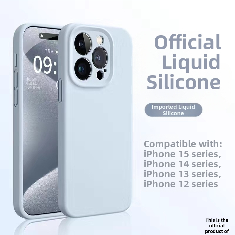 Pouzdro z tekutého silikónu pre iPhone 14, príjemné na dotyk, prémiový dojem, proti pádu, zosilnený dizajn.